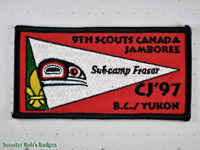 CJ'97 	9th Canadian Jamboree Subcamp Fraser [CJ JAMB 09-4a]